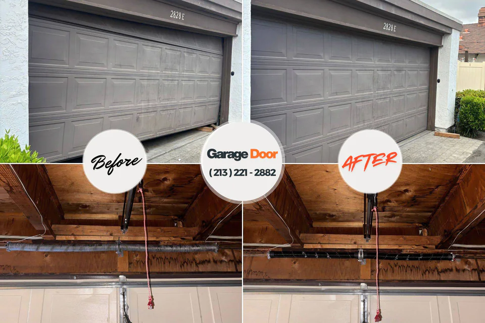 Before and after: garage door repair Petersburg, AK
